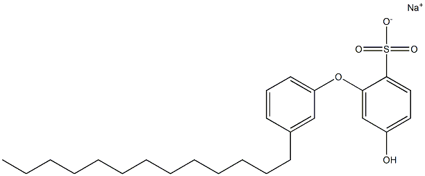 5-Hydroxy-3'-tridecyl[oxybisbenzene]-2-sulfonic acid sodium salt Struktur