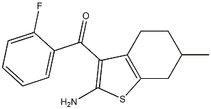 2-Amino-3-(2-fluorobenzoyl)-6-methyl-4,5,6,7-tetrahydrobenzo[b]thiophene Struktur