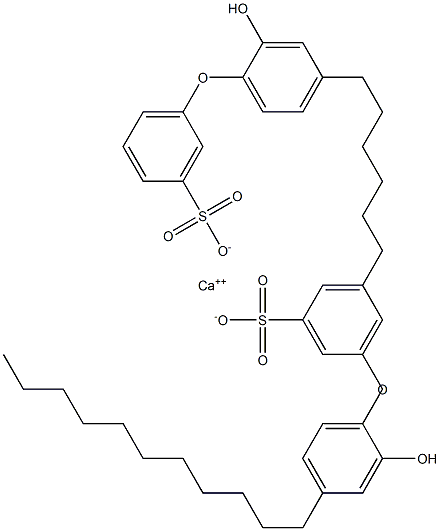 Bis(2'-hydroxy-4'-undecyl[oxybisbenzene]-3-sulfonic acid)calcium salt Struktur