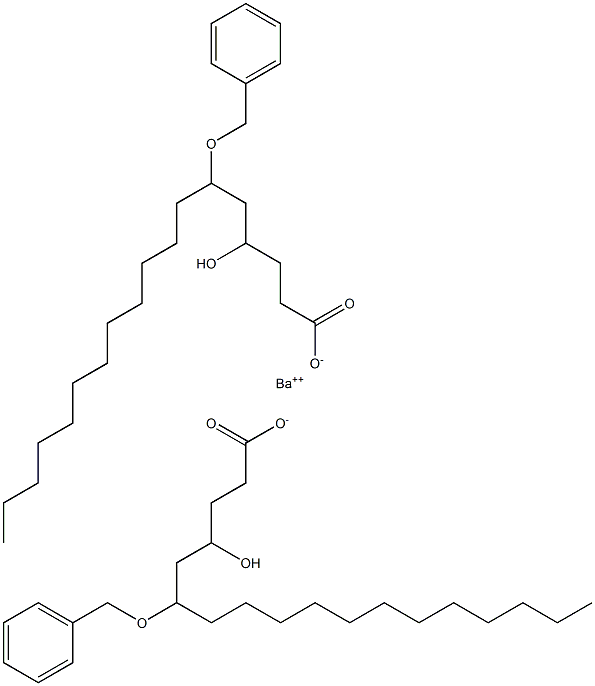 Bis(6-benzyloxy-4-hydroxystearic acid)barium salt Struktur