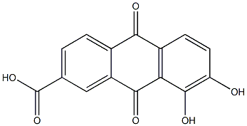 9,10-Dihydro-7,8-dihydroxy-9,10-dioxo-2-anthracenecarboxylic acid Struktur