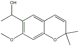 6-(1-Hydroxyethyl)-7-methoxy-2,2-dimethyl-2H-1-benzopyran Struktur