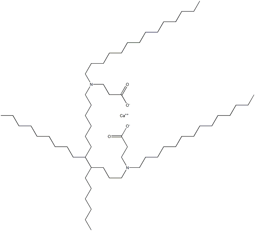 Bis[3-(ditetradecylamino)propanoic acid]calcium salt Struktur