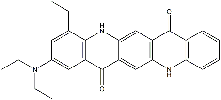 2-(Diethylamino)-4-ethyl-5,12-dihydroquino[2,3-b]acridine-7,14-dione Struktur