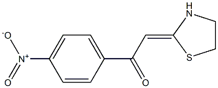 1-(4-Nitrophenyl)-2-[(E)-thiazolidin-2-ylidene]ethan-1-one Struktur