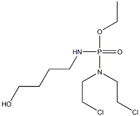 N,N-Bis(2-chloroethyl)-N'-(4-hydroxybutyl)diamidophosphoric acid ethyl ester Struktur