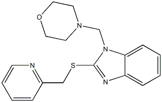 1-Morpholinomethyl-2-[(2-pyridinyl)methylthio]-1H-benzimidazole Struktur