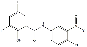 N-[4-Chloro-3-nitrophenyl]-2-hydroxy-3,5-diiodobenzamide Struktur