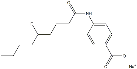 4-[(5-Fluorononanoyl)amino]benzenecarboxylic acid sodium salt Struktur