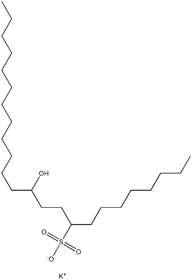 12-Hydroxytetracosane-9-sulfonic acid potassium salt Struktur