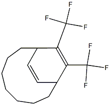 10,11-Bis(trifluoromethyl)bicyclo[7.2.2]trideca-10,12-diene Struktur