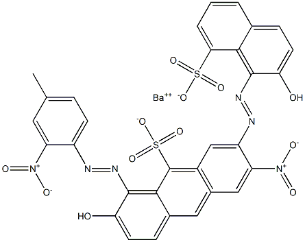 Bis[1-[(4-methyl-2-nitrophenyl)azo]-2-hydroxy-8-naphthalenesulfonic acid]barium salt Struktur