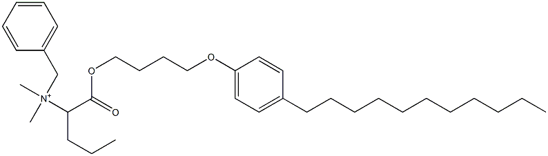 N,N-Dimethyl-N-benzyl-N-[1-[[4-(4-undecylphenyloxy)butyl]oxycarbonyl]butyl]aminium Struktur