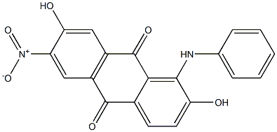 1-Anilino-2,7-dihydroxy-6-nitroanthraquinone Struktur