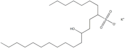 11-Hydroxydocosane-8-sulfonic acid potassium salt Struktur