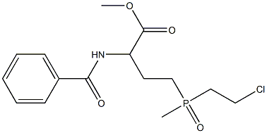 2-(Benzoylamino)-4-[(2-chloroethyl)(methyl)phosphinyl]butyric acid methyl ester Struktur