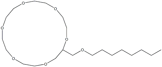 2-[(Octyloxy)methyl]-1,4,7,10,13,16-hexaoxacyclooctadecane Struktur