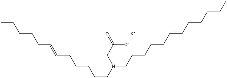 N,N-Di(6-dodecenyl)aminoacetic acid potassium salt Struktur