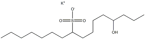 13-Hydroxyhexadecane-8-sulfonic acid potassium salt Struktur