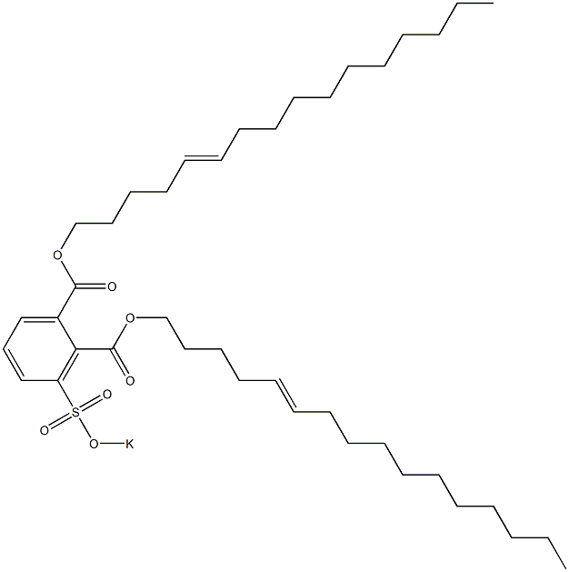 3-(Potassiosulfo)phthalic acid di(5-hexadecenyl) ester Struktur