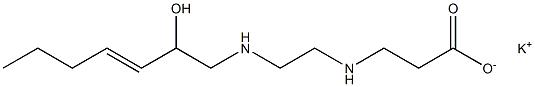 3-[N-[2-[N-(2-Hydroxy-3-heptenyl)amino]ethyl]amino]propionic acid potassium salt Struktur