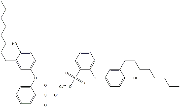 Bis(4'-hydroxy-3'-octyl[oxybisbenzene]-2-sulfonic acid)calcium salt Struktur