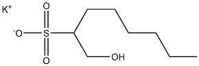 1-Hydroxyoctane-2-sulfonic acid potassium salt Struktur