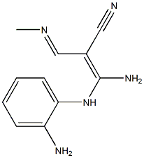 3-(Methylimino)-2-[amino(2-aminoanilino)methylene]propanenitrile Struktur