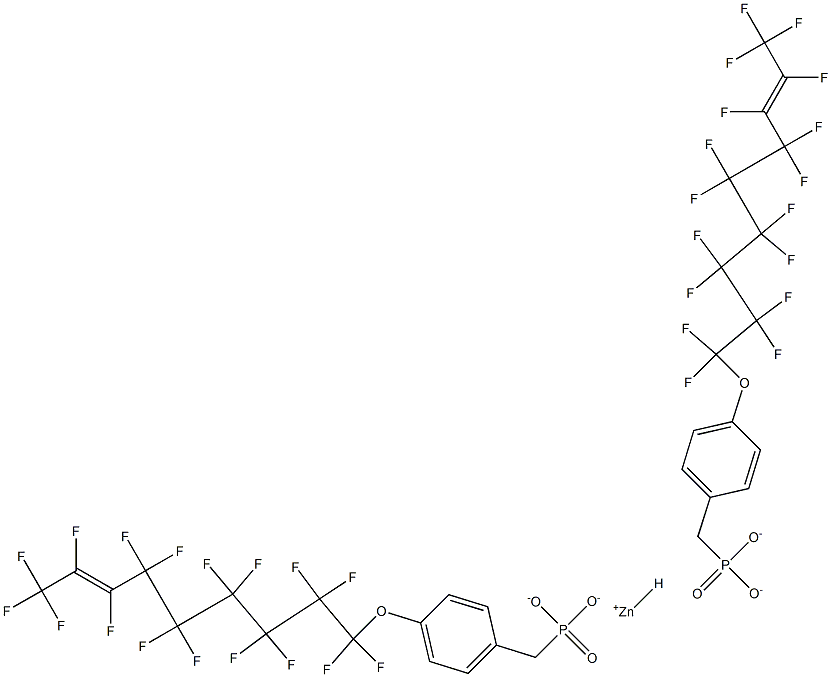 Bis[4-(heptadecafluoro-7-nonenyloxy)benzylphosphonic acid hydrogen]zinc salt Struktur