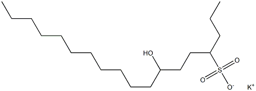 7-Hydroxyoctadecane-4-sulfonic acid potassium salt Struktur