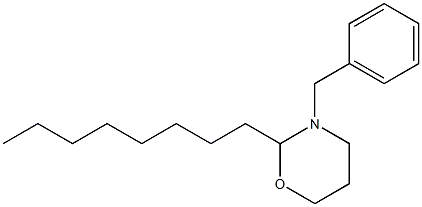 2-Octyl-3-benzyltetrahydro-2H-1,3-oxazine Struktur