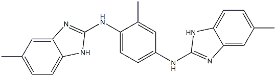 2,2'-[2-Methyl-1,4-phenylenebis(imino)]bis(5-methyl-1H-benzimidazole) Struktur