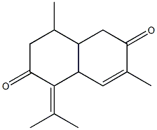 1,2,3,4,4a,5,6,8a-Octahydro-4,7-dimethyl-1-(isopropylidene)naphthalene-2,6-dione Struktur