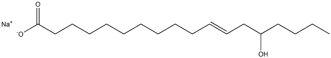 (11E)-14-Hydroxy-11-octadecenoic acid sodium salt Struktur