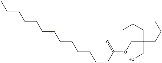 Myristic acid 2-(hydroxymethyl)-2-propylpentyl ester Struktur