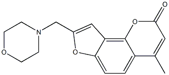 8-(Morpholinomethyl)-4-methyl-2H-furo[2,3-h][1]benzopyran-2-one Struktur