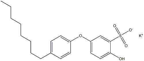 4-Hydroxy-4'-octyl[oxybisbenzene]-3-sulfonic acid potassium salt Struktur