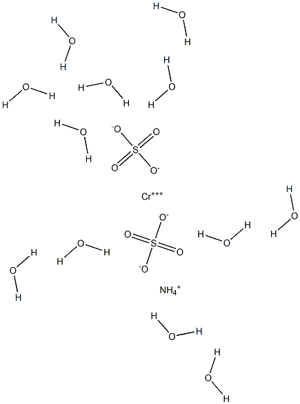 Ammonium chromium(III) disulfate dodecahydrate Struktur