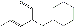 3-Cyclohexyl-2-(1-propenyl)propanal Struktur