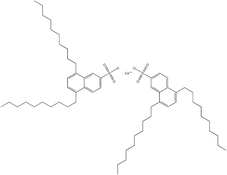 Bis(5,8-didecyl-2-naphthalenesulfonic acid)calcium salt Struktur