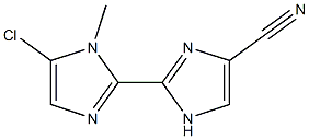 1'-Methyl-5'-chloro-2,2'-bi-1H-imidazole-4-carbonitrile Struktur