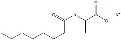 2-(N-Methyl-N-octanoylamino)propionic acid potassium salt Struktur