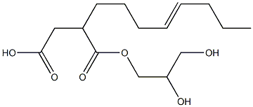 2-(4-Octenyl)succinic acid hydrogen 1-(2,3-dihydroxypropyl) ester Struktur