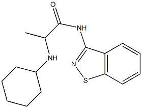 N-(1,2-Benzisothiazol-3-yl)-2-cyclohexylaminopropanamide Struktur