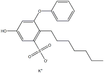 5-Hydroxy-2-heptyl[oxybisbenzene]-3-sulfonic acid potassium salt Struktur