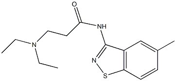 N-(5-Methyl-1,2-benzisothiazol-3-yl)-3-(diethylamino)propanamide Struktur