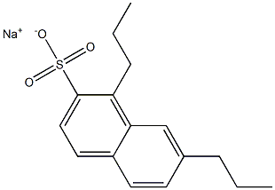 1,7-Dipropyl-2-naphthalenesulfonic acid sodium salt Struktur