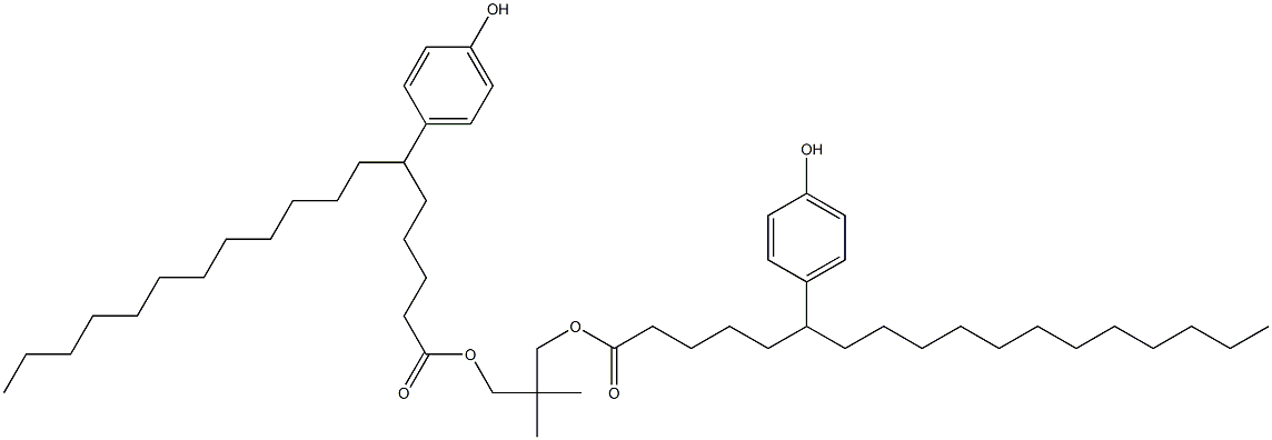 Bis[6-(4-hydroxyphenyl)stearic acid]2,2-dimethylpropane-1,3-diyl ester Struktur