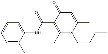 N-(2-Methylphenyl)-1-butyl-2,6-dimethyl-4-oxo-1,4-dihydro-3-pyridinecarboxamide Struktur