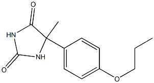 5-[p-(Propyloxy)phenyl]-5-methylhydantoin Struktur